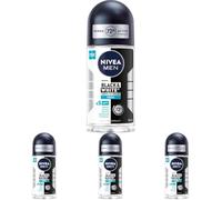 NIVEA MEN Black & White 48 H Invisible Fresh Bola Antitranspirante para hombres 50 ml (Paquete de 4)