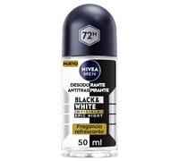 NIVEA MEN Black & White Epic Night Desodorante, Roll-on, pack de 6 x 50 ml | Antitranspirante,72h,Anti-Manchas y Anti-Residuos,Tecnología Dual Shield,Sin Alcohol Etílico, Invisible,Fragancia Refrescante