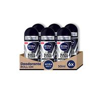 Nivea Men Black & White Invisible Roll-On - Desodorante antitranspirante para hombre (paquete de 6 unidades de 50 ml, antihalos, Deo Roll, regula la circulación para 48 h)