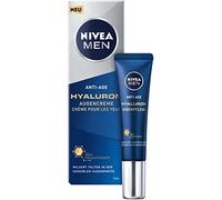NIVEA MEN Crema antiedad hialuron para los ojos (15 ml), cuidado de los ojos reduce los signos de fatiga, crema hidratante suaviza las arrugas visibles en el área de los ojos
