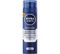 NIVEA MEN Crema de afeitar Protect & Care en pack de 6 unidades (6 x 200 ml), protección y cuidado para un afeitado suave, espuma de afeitar suave para hombre