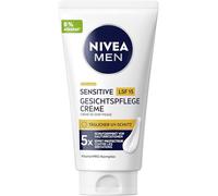 NIVEA MEN Crema facial Sensitive con SPF 15, crema hidratante 24h para piel sensible de hombre, crema facial calmante para aliviar la irritación de la piel (75 ml)