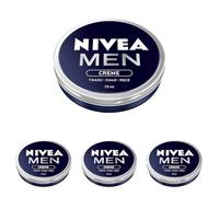 NIVEA MEN Creme Crema hidratante para cuerpo, cara y manos, 75 ml (Paquete de 4)