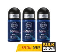 Nivea Men Deep Beat Roll-On Desodorante Antibacterial 72H Protección contra e...
