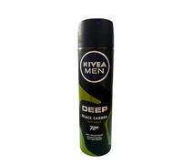 Nivea Men Deep Black Carbon Amazonia - Desodorante en aerosol (6 unidades, antitranspirante, 150 ml)