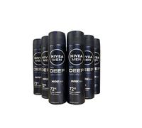 Nivea Men Deep Black Carbon Dark Wood - Desodorante en aerosol (6 unidades, antitranspirante, 150 ml)