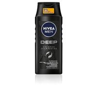 NIVEA MEN Deep Champú para hombres, contra el cabello graso con carbón activado, revitalizante para una sensación de frescura duradera, champú vegano para limpieza profunda (250 ml)