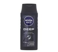 NIVEA MEN Deep Champú para hombres, contra el cabello graso con carbón activado, revitalizante para una sensación de frescura duradera, champú vegano para limpieza profunda (250 ml)
