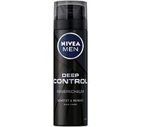 Nivea Men Deep Control Espuma de Afeitar en 6er Pack (6 x 200 ML ), Espuma de Afeitar para un Agradable Afeitado, Espuma de Afeitar para Hombre con Black Carbono