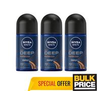Nivea Men Deep Espresso Roll-On Desodorante Long-Lasting Fresh 72H Protect 6-...