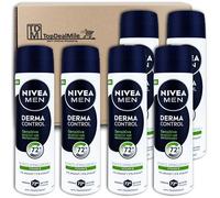 NIVEA MEN Derma Control Sensitive Anti-Perspirant Spray 6 x 150 ml Deodorant Spray