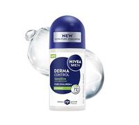NIVEA Men Derma Control Sensitive - Antitranspirante para hombre (72 horas, con vitamina E y ácido hialurónico, 50 ml, paquete de 6)