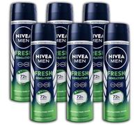 NIVEA Men - Desodorante antitranspirante en spray Fresh Sensation (6 unidades, 150 ml, 6 unidades)