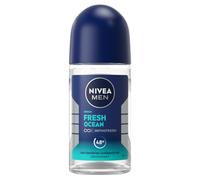 NIVEA MEN Desodorante Bola Fresh Ocean 0% (1 x 50 ml), desodorante para hombre protección 48h
