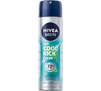 NIVEA MEN Desodorante Cool Kick Fresh en aerosol, con protección antitranspirante 72h contra el sudor y el olor corporal, desodorante en spray con agua de cactus sin alcohol etílico (150 ml)