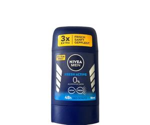 Nivea Men - Desodorante en barra Fresh Active, lote de 6 unidades (6 x 40 ml), sin aluminio, con fórmula refrescante, 48 horas de protección y cuidado de la piel