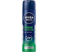 NIVEA MEN Desodorante en spray Fresh Sensation con protección antitranspirante de 72 horas contra el sudor y los olores, desodorante en spray con efecto antibacteriano y aroma fresco (150 ml)