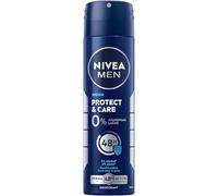 NIVEA MEN Desodorante en spray Protect & Care, desodorante en spray hipoalergénico sin aluminio (ACH) con protección desodorante 48 horas, desodorante nutritivo sin alcohol etílico (150 ml)