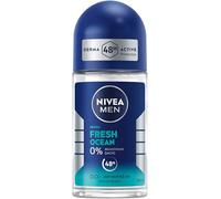 NIVEA MEN Desodorante Fresh Ocean Roll-On, sin aluminio (ACH) con protección de 48 horas, desodorante nutritivo con fórmula INFINIFRESH y aroma fresco del mar (50 ml)