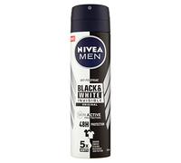 Nivea Men Desodorante para hombre invisible Black & White Spray - 6 botes de 150 ml - Total: 900 ml.
