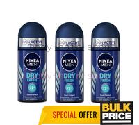 Nivea Men Dry Fresh Roll-On Desodorante Antibacterial 72H Sweat Odor Protect ...