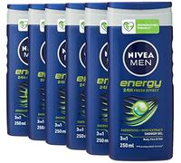 Nivea men - Energy, gel de ducha 2 en 1, pack de 6 (6x250 ml )