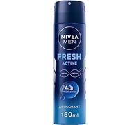 NIVEA Men Fresh Active - Desodorante en spray para hombre, 6 unidades de 150 ml, desodorante para hombre con extractos oceánicos, desodorante antitranspirante para 48 horas de fragancia fresca