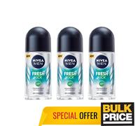 Nivea Men Fresh Kick Roll-On Desodorante 48H Protección contra olores de sudo...