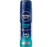 NIVEA MEN Fresh Ocean - Desodorante en aerosol, desodorante sin aluminio (ACH) con protección 48h, desodorante con fórmula única INIFINIFRESH y fragancia de mar fresco (150 ml)