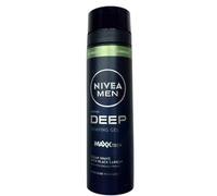NIVEA Men Gel de afeitado de carbón negro, limpieza profunda, 200 ml