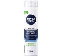 NIVEA MEN Gel de afeitar Sensitive en paquete de 6 unidades (6 x 200 ml), gel de afeitar para un afeitado suave y suave, gel de afeitar suave para hombre