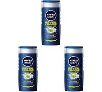 Nivea Men Gel de baño Express 3 en 1 para despertar, 250 ml, 1 unidad, el paquete puede variar (Paquete de 3)