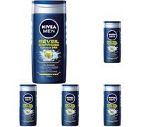 Nivea Men Gel de baño Express 3 en 1 para despertar, 250 ml, 1 unidad, el paquete puede variar (Paquete de 5)