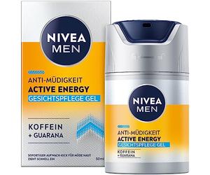 NIVEA MEN Gel de cuidado facial Active Energy (50 ml), crema facial revitalizante para hombres, crema hidratante de absorción rápida contra signos de fatiga