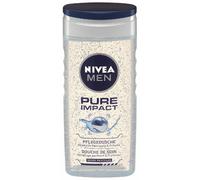 Nivea Duschgel for men Pure Impact 250ml, Pflegedusche, intensive Reinigung und Feuchtigkeit,mit extra feinen Peeling-Partikeln