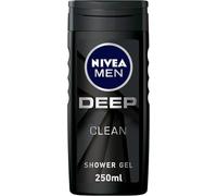 Nivea Men Gel de ducha ducha negro carbón, limpieza en profundidad, 250 ml