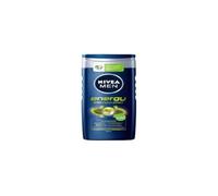 NIVEA MEN Gel de ducha Energy (250 ml), pH neutro para la piel, con aroma revitalizante y efecto fresco 24 horas, crema de ducha con extracto de menta para cuerpo, cara y cabello