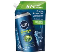 NIVEA MEN - Gel de ducha Energy 3 en 1 - Cuerpo, rostro y cabello - Revitalizante y refrescante - Fórmula suave con extracto de menta - pH neutro - Para todo tipo de piel - Recarga de 500 ml