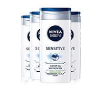 NIVEA MEN - Gel de ducha sensible sin alcohol, gel de ducha suave para hombres, gel de ducha para piel irritada, 250 ml (paquete de 4)