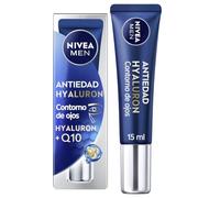 NIVEA MEN Hyaluron Contorno de Ojos Antiedad con Ácido Hialurónico (1 x 15 ml), crema antiarrugas que reafirma la piel, crema de hombre para una piel de aspecto más joven