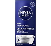 NIVEA MEN Hydrocare Crema para el cuidado facial, 48 horas, hidratante para la piel seca de hombre, crema facial hidratante con aloe vera y provitamina B5 (75 ml)