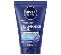 NIVEA MEN Hydrocare - Gel Limpiador Facial - Jabón limpiador para Hombre - Frescura Inmediata - Con Aloe Vera y Provitamina B5-3x Efecto de Limpieza Facial - Todo Tipo de Piel - 100 ml