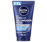 NIVEA MEN Hydrocare XXL - Gel Limpiador Facial - Jabón limpiador para Hombre - Frescura Inmediata - Con Aloe Vera y Provitamina B5-3x Efecto de Limpieza Facial - Todo Tipo de Piel - 150 ml