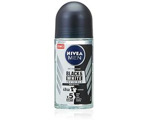 Nivea men - Invisible for black & white power, desodorante roll - on, pack de 3 (3x50ml)