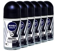 6x 50ml Nivea Men Invisible 48h Roll On para Black&Blanco Desodorante