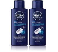 NIVEA MEN Loción corporal revitalizante, crema corporal no grasa con vitamina E, leche corporal de absorción rápida y refrescante para piel normal (250 ml) (Paquete de 2)