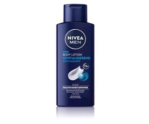 NIVEA MEN Loción corporal revitalizante, crema corporal no grasa con vitamina E, leche corporal de absorción rápida y refrescante para piel normal (250 ml)