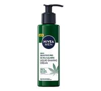 Nivea Men NIVEA MEN Sensitive Pro Crema de Afeitar Líquida Ultra Calmante (200 ml), crema de afeitar enriquecida con aceite de semilla de cáñamo y vitamina E para un cuidado facial que minimiza el est