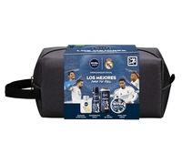 NIVEA MEN Pack Real Madrid Edición Limitada para Hombre - Incluye Sensitive Aftershave 100 ml, Desodorante Spray Deep 150 ml, Gel de Ducha Deep 250 ml, NIVEA Creme 150 ml - Cuidado Facial y Corporal