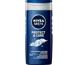 NIVEA MEN Protect & Care Gel de ducha 3 en 1 para hombre, 250 ml
